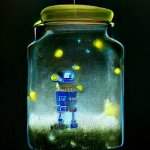 glass robot jar full of fireflies, digital art 2.jpg