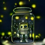 glass robot jar full of fireflies, digital art.jpg
