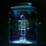 glass robot with a jar full of fireflies for its body, digital art.jpg