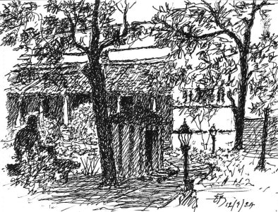 Sketching at Chettinad House, Dakshina Chitra.jpg