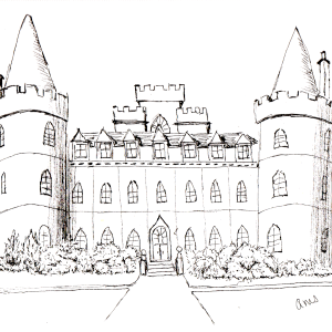 20231014Sk9 Inveraray Castle (Inktober 14-Castle).png