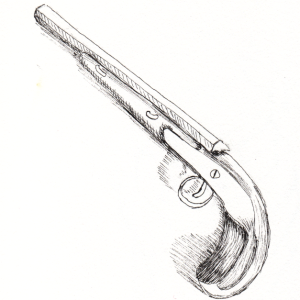 20231021Sk9 Antique Pistol (WDE, Inktober 25-Dangerous).png