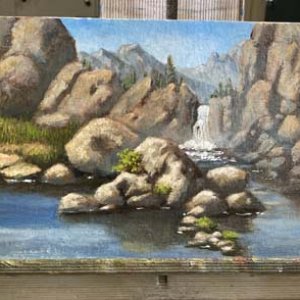 Media 'Rocky_Waterfall.jpg' in category 'Oils'