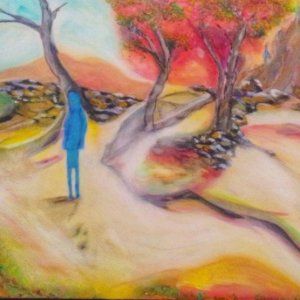 Media 'JenMR-BlueLady3.jpeg' in category 'Acrylics'