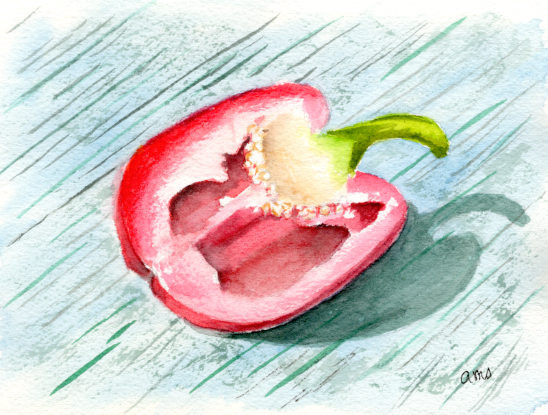 20260316 Red Pepper (WDE, (5x7 Arches).png