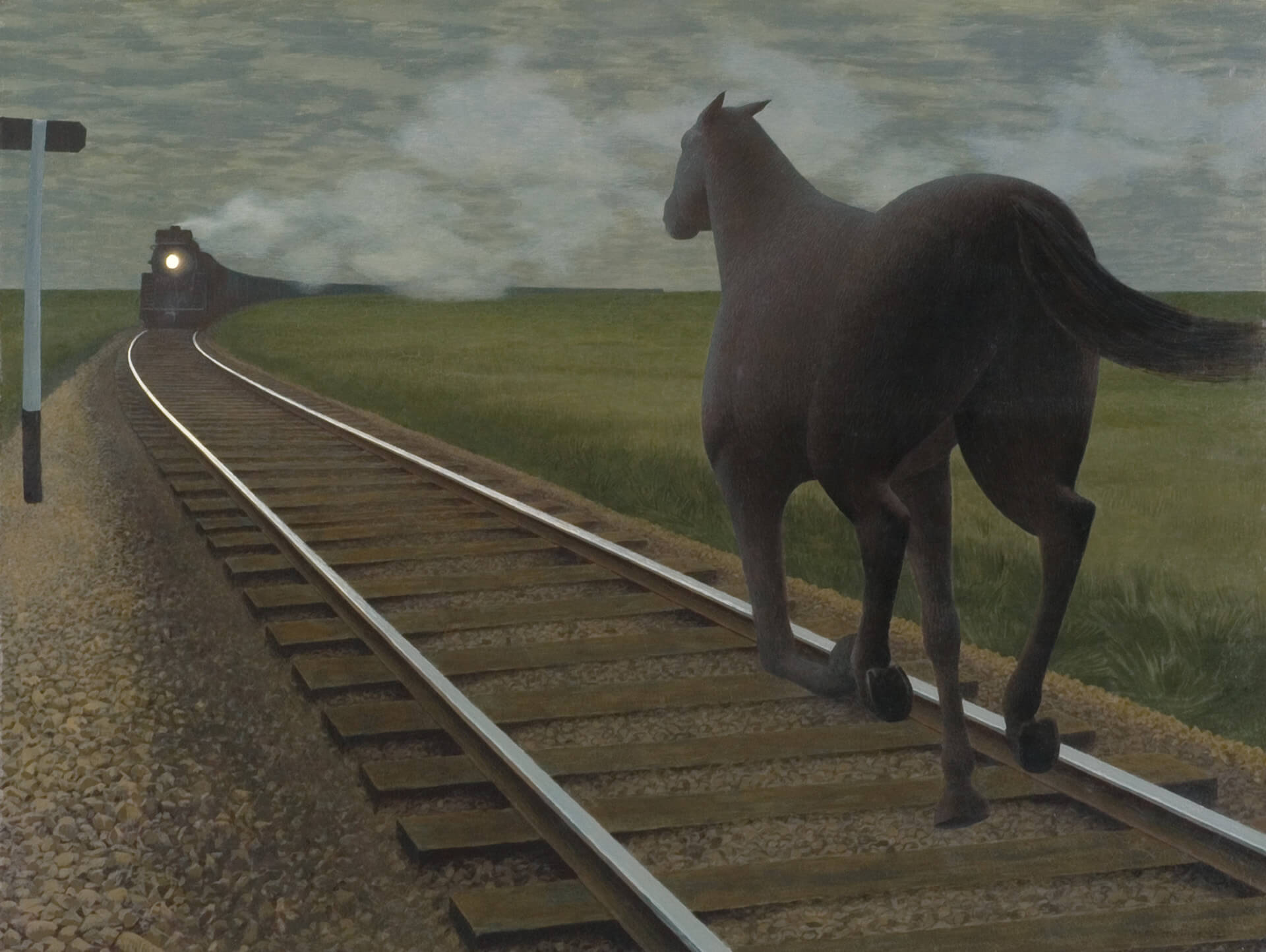 Alex Colville, Horse and Train, 1954